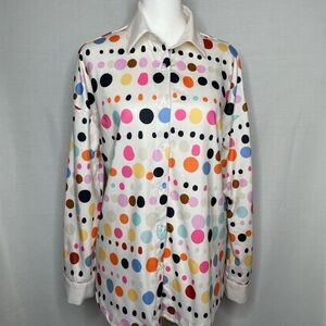 Pixi Lady Polka Dot Blouse Size Large